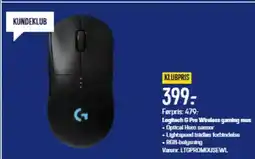 Elgiganten Logitech G Pro Wireless gaming mus tilbud