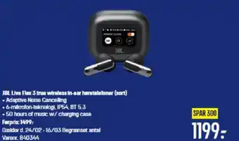 Elgiganten JBL Live Flex 3 true wireless in-ear høretelefoner (sort) tilbud