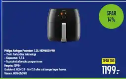 Elgiganten Philips Airfryer Premium 7.3L HD9650/90 tilbud