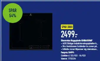 Elgiganten Electrolux Kogeplade HHB650MF tilbud