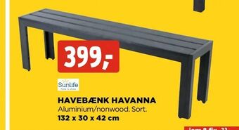 jem & fix Havebænk havanna tilbud