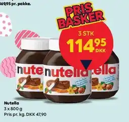 BorderShop Nutella - 3 stk tilbud