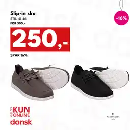 Dansk Outlet Slip-in sko tilbud