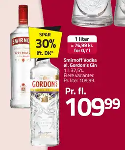 Fleggaard Smirnoff Vodka el. Gordon’s Gin tilbud