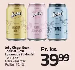 Fleggaard Jolly Ginger Beer, Tonic el. Rose Lemonade Sukkerfri tilbud