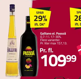 Fleggaard Galliano el. Passoã tilbud