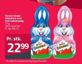 Fleggaard Ferrero Kinder Påskehare med Overraskelsesæg tilbud