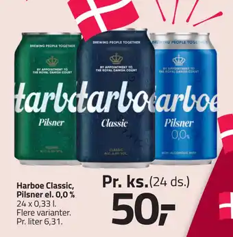 Fleggaard Harboe Classic, Pilsner el. 0,0 % tilbud