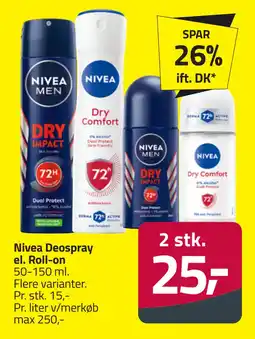 Fleggaard Nivea Deospray el. Roll-on tilbud