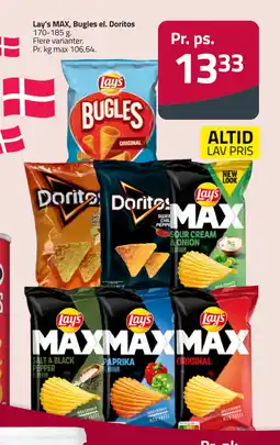 Fleggaard Lay’s MAX, Bugles el. Doritos tilbud