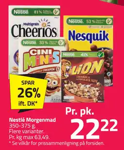 Fleggaard Nestlé Morgenmad tilbud