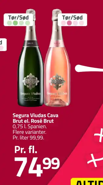 Fleggaard Segura Viudas Cava Brut el. Rosé Brut tilbud