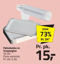 Fleggaard Pølsebakke el. Snapseglas tilbud
