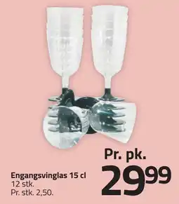 Fleggaard Engangsvinglas 15 cl tilbud