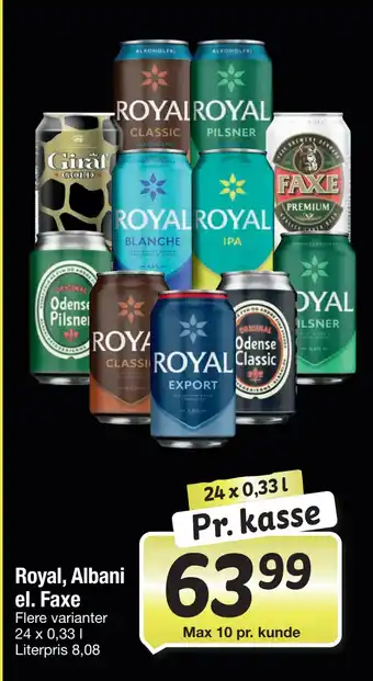 Fakta Tyskland Royal, Albani el. Faxe tilbud