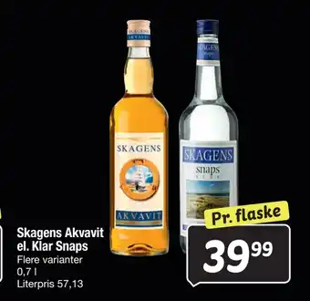 Fakta Tyskland Skagens Akvavit el. Klar Snaps tilbud