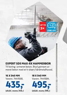 Davidsen EXPERT SDS MAX-8X HAMMERBOR tilbud