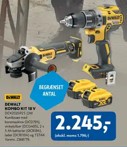 Davidsen DEWALT KOMBO KIT 18 V tilbud