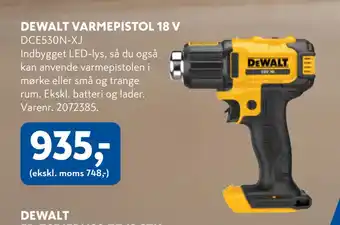 Davidsen DEWALT VARMEPISTOL 18 V tilbud