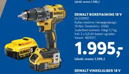 Davidsen DEWALT BOREMASKINE 18 V tilbud