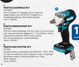 Davidsen MAKITA SLAGNØGLE 18 V tilbud