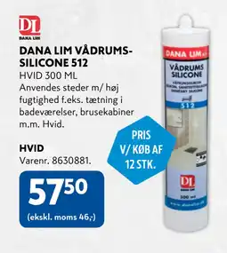 Davidsen DANA LIM VÅDRUMSSILICONE 512 tilbud