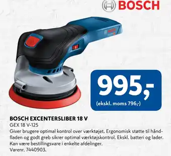 Davidsen BOSCH EXCENTERSLIBER 18 V tilbud