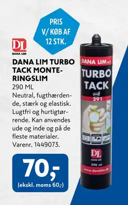 Davidsen DANA LIM TURBO TACK MONTERINGSLIM tilbud