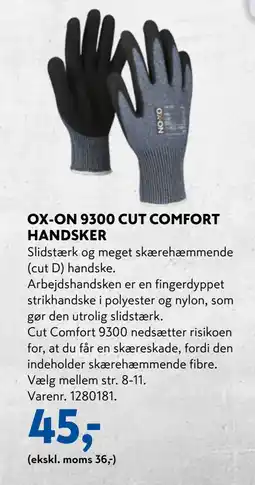 Davidsen OX-ON 9300 CUT COMFORT HANDSKER tilbud