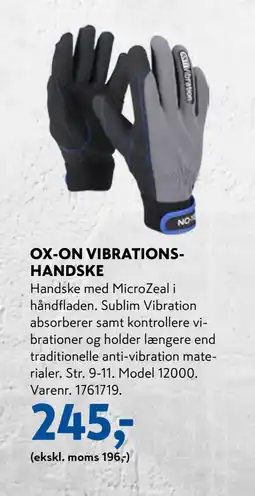 Davidsen OX-ON VIBRATIONSHANDSKE tilbud