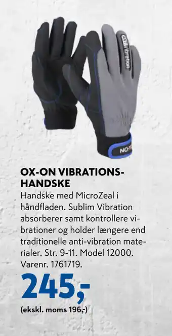 Davidsen OX-ON VIBRATIONSHANDSKE tilbud