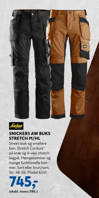 Davidsen SNICKERS AW BUKS STRETCH M/HL tilbud