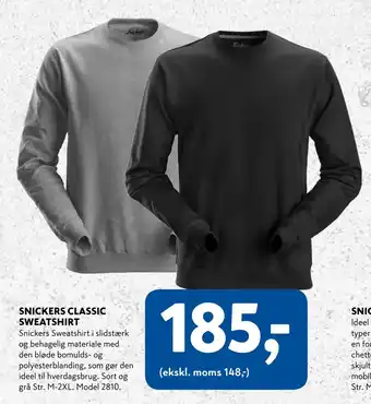 Davidsen SNICKERS CLASSIC SWEATSHIRT tilbud