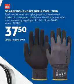 Davidsen OS ARBEJDSHANDSKE NINJA EVOLUTION tilbud