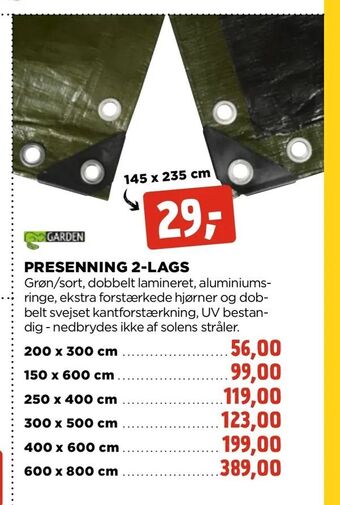 jem & fix Presenning 2-lags tilbud