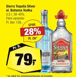 Calle Sierra Tequila Silver el. Bohema Vodka tilbud