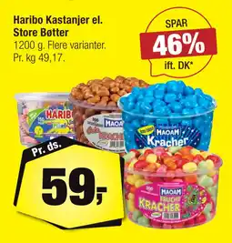 Calle Haribo Kastanjer el. Store Bøtter tilbud