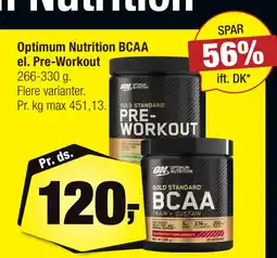 Calle Optimum Nutrition BCAA el. Pre-Workout tilbud