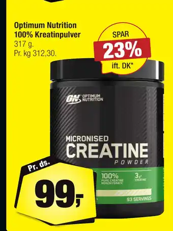 Calle Optimum Nutrition 100% Kreatinpulver tilbud