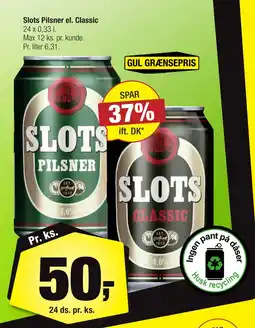 Calle Slots Pilsner el. Classic tilbud