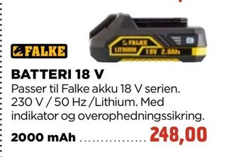 jem & fix Batteri 18 v tilbud