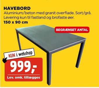jem & fix Havebord tilbud