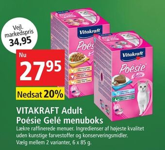 Maxi Zoo VITAKRAFT Adult Poésie Gelé menuboks tilbud