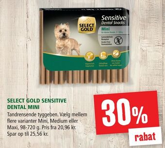 Maxi Zoo Select gold sensitive dental mini tilbud