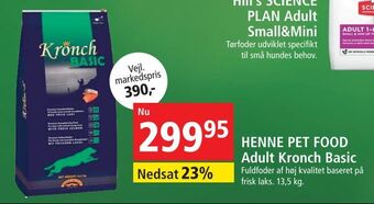 Maxi Zoo HENNE PET FOOD Adult Kronch Basic tilbud