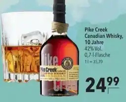 Citti Pike creek canadian whisky, 10 jahre tilbud