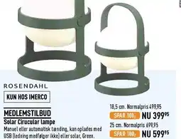 Imerco Solar Circular lampe tilbud