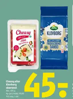 Coop 365 Cheasy eller Klovborg skæreost tilbud