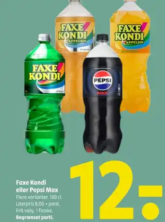 Coop 365 Faxe Kondi eller Pepsi Max tilbud