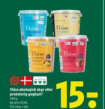 Coop 365 Thise økologisk skyr eller proteinrig yoghurt* tilbud